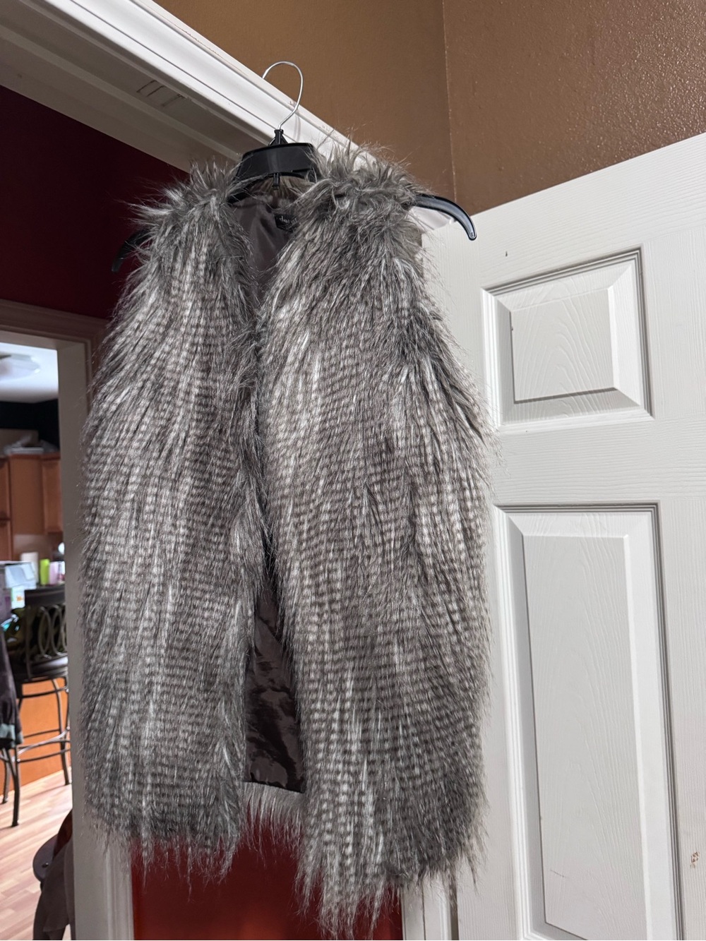 Derek Heart Taupe Faux Fur Vest